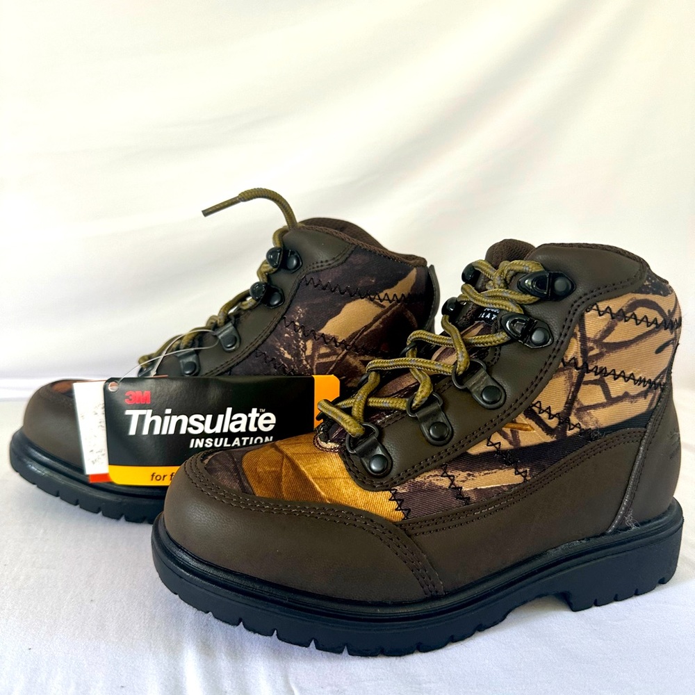 New Deer Tag Thinsulate Water Repellant Hiker Boots,Hunt Size 1 M  Camouflage